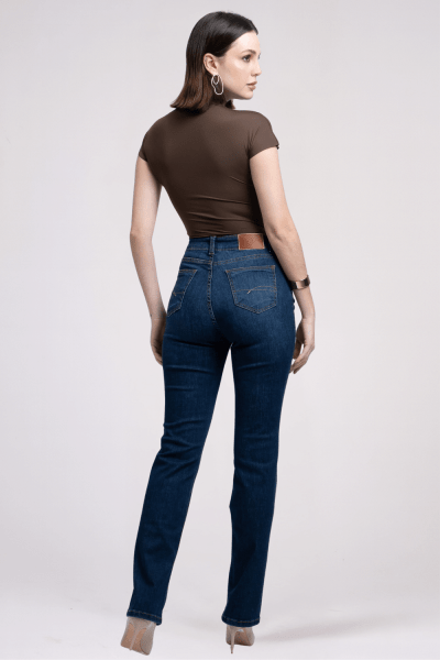 Calça Jeans Reta Feminina F24032 Calça Jeans Reta Feminina F24032