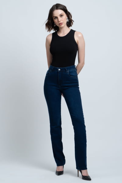 Calça Jeans Reta Feminina F24036