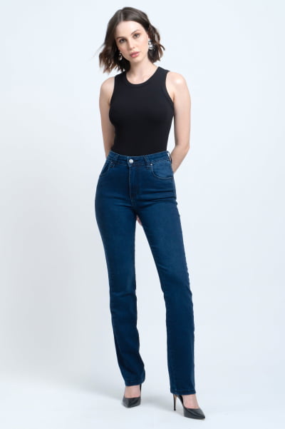 Calça Jeans Reta Feminina F24036