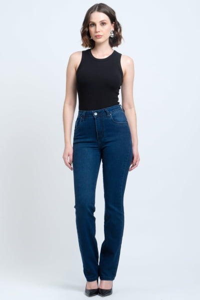 Calça Jeans Reta Feminina F24036