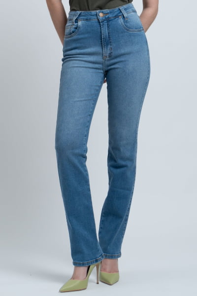 Calça Jeans Reta Feminina F24044