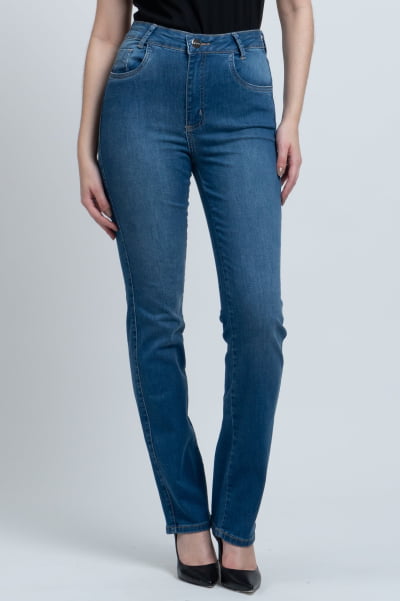 Calça Jeans Reta Feminina F24048