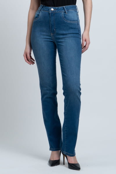 Calça Jeans Reta Feminina F24048