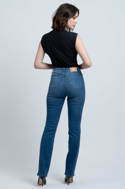 Calça Jeans Reta Feminina F24048