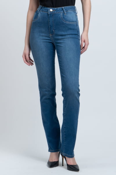 Calça Jeans Reta Feminina F24048