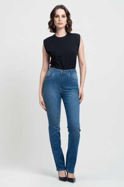 Calça Jeans Reta Feminina F24048