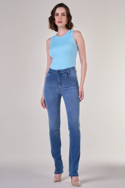 Calça Jeans Reta Feminina F24072