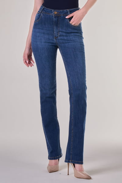 Calça Jeans Reta Feminina F24075