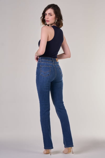 Calça Jeans Reta Feminina F24075