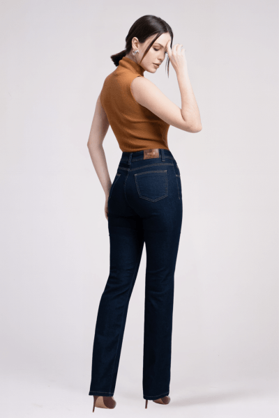 Calça Jeans Reta Feminina F2921