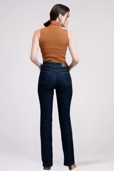 Calça Jeans Reta Feminina F2921