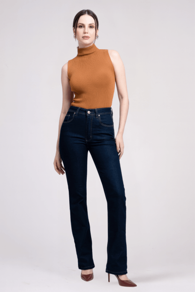 Calça Jeans Reta Feminina F2921