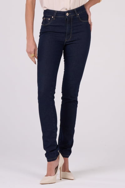 Calça Jeans Skinny Feminia Azul Escuro F2880