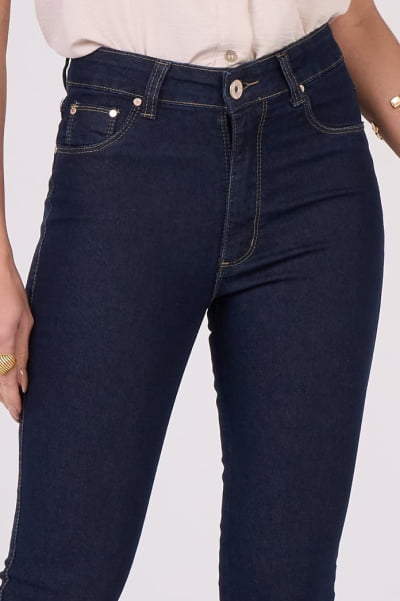 Calça Jeans Skinny Feminia Azul Escuro F2880