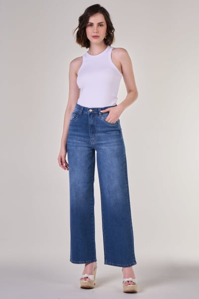 Calça Jeans Wide Leg F24054