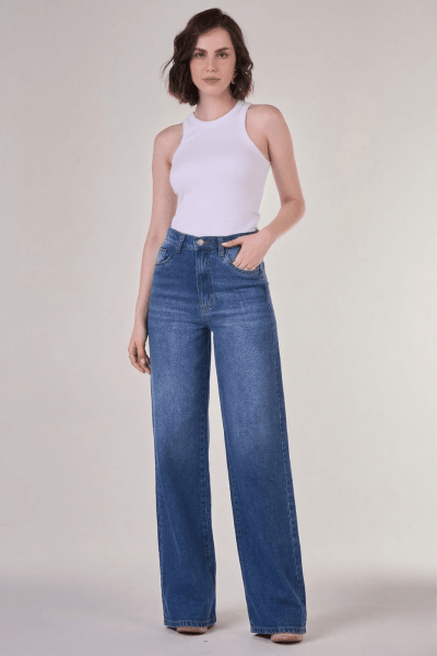 Calça Jeans Wide Leg F24054