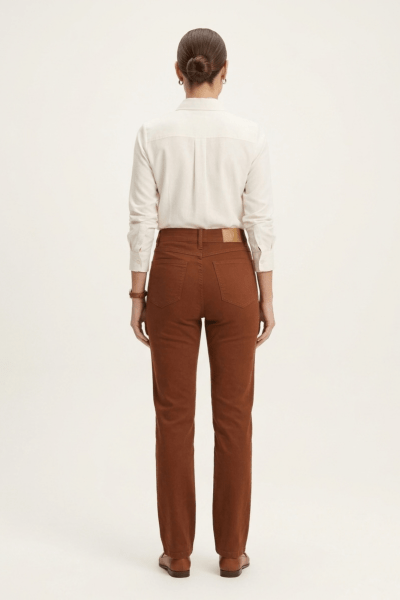 Calça Reta Feminina Conhaque F2023103CN
