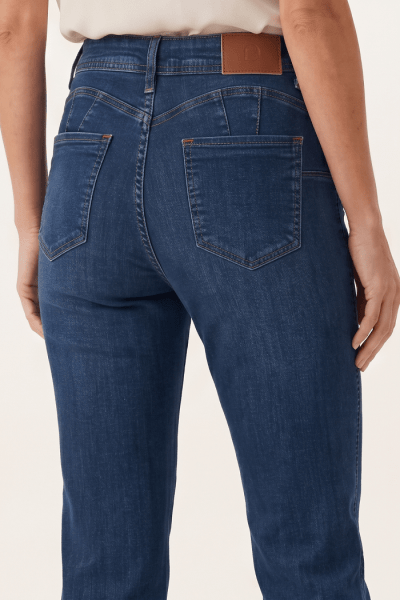 Calça Reta Feminina Jeans Azul Escuro F26203