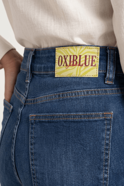 Calça Reta Jeans Azul Médio F25042