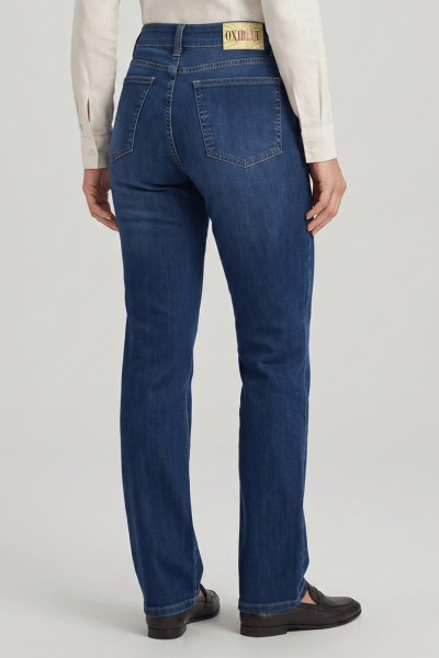 Calça Reta Jeans Azul Médio F25042