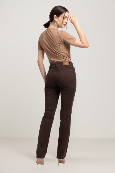 Calça Reta Marrom F23103MR