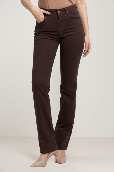 Calça Reta Marrom F23103MR