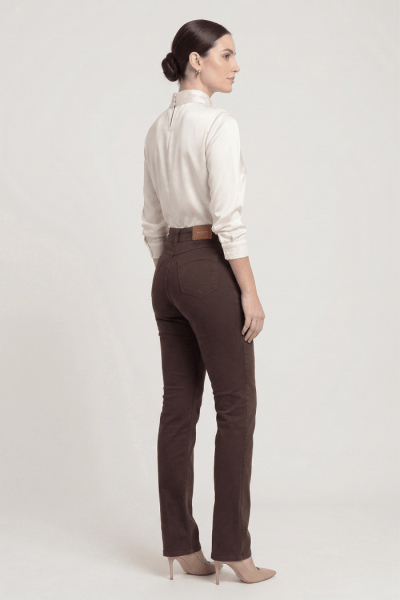 Calça Reta Marrom F23103MR
