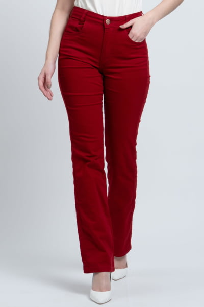 Calça Reta Marsala F23103MA