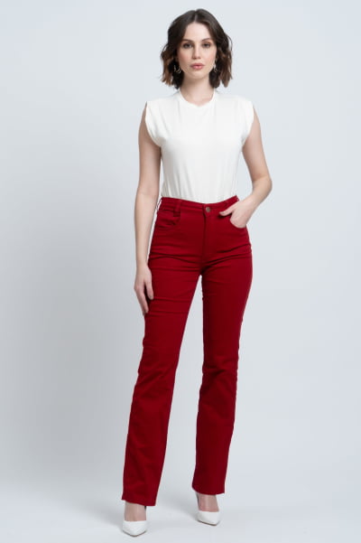 Calça Reta Marsala F23103MA