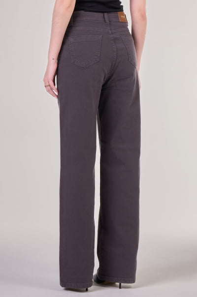 Calça Wide Leg Cinza Chumbo F2907CH