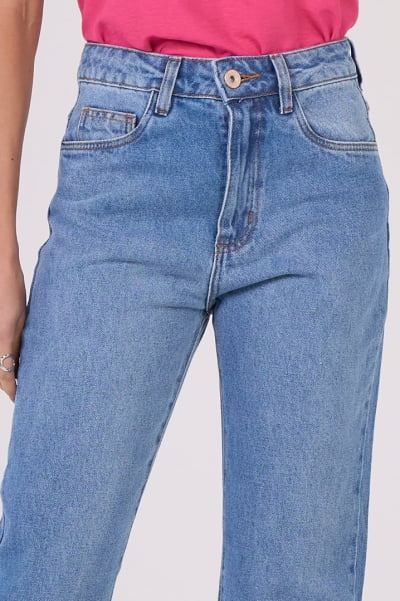 Calça Mom Jeans Azul Claro F24095