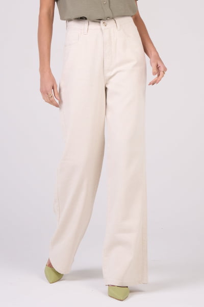 Calça Wide Leg Linho F24097