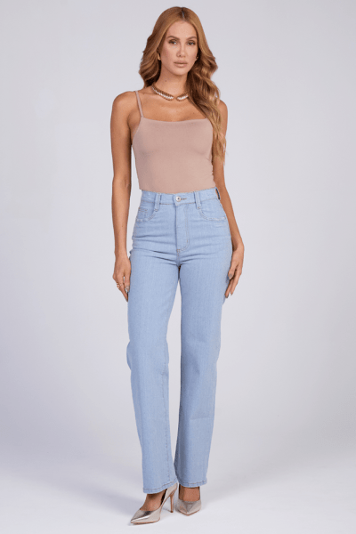 Calça Wide Leg Slim Jeans Claro F24900 Calça Wide Leg Slim Jeans Claro F24900