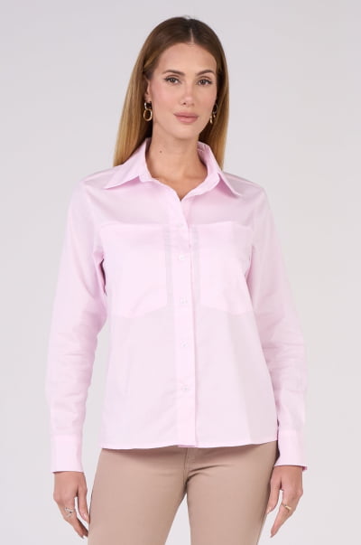 Camisa Feminina Oversized Rosa Claro CA25005RO