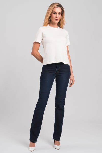 Camiseta Feminina Slim Off White CA24001