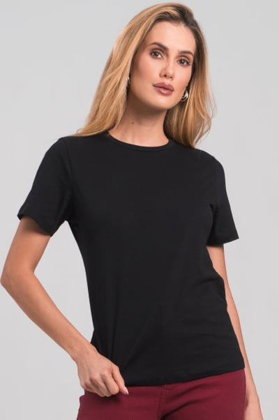 Camiseta Feminina Preta CA24002