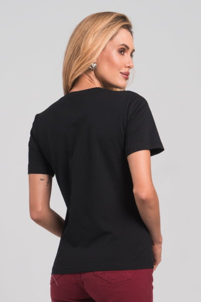 Camiseta Feminina Preta CA24002