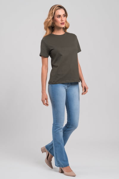 Camiseta Feminina Verde Militar CA24002