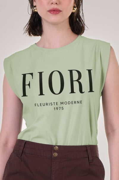 Regata Muscle Verde Malva Fioiri