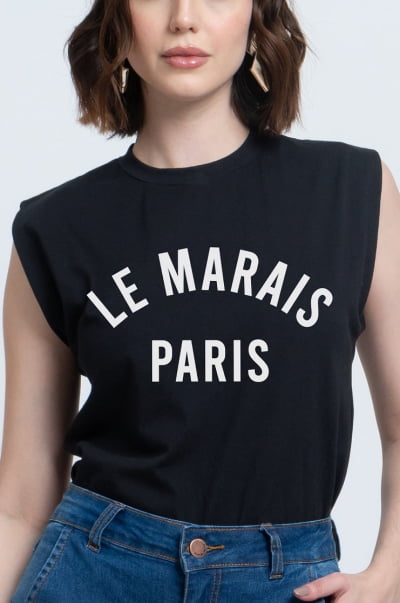 Regata Muscle Tee Preta La Marais