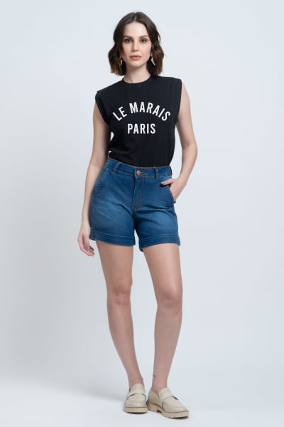Regata Muscle Tee Preta La Marais
