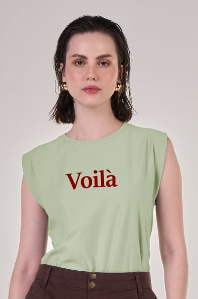 Regata Muscle Verde Malva C'est La Vie - Cópia (1)