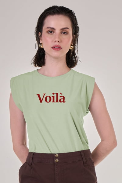 Regata Muscle Verde Malva C'est La Vie - Cópia (1)
