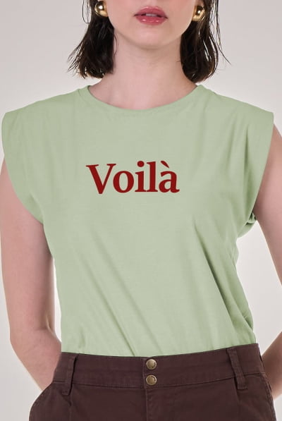 Regata Muscle Verde Malva C'est La Vie - Cópia (1)