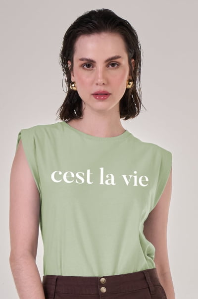 Regata Muscle Verde Malva C'est La Vie