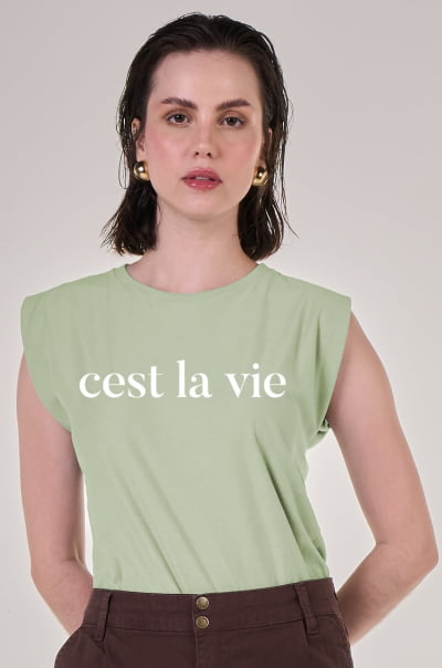 Regata Muscle Verde Malva C'est La Vie