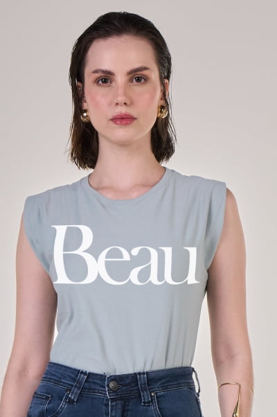 Regata Muscle Tee Azul Claro Beau
