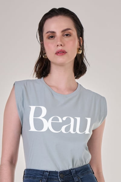 Regata Muscle Tee Azul Claro Beau