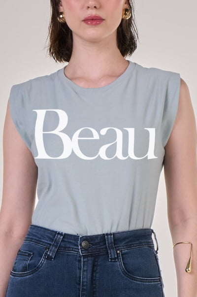 Regata Muscle Tee Azul Claro Beau