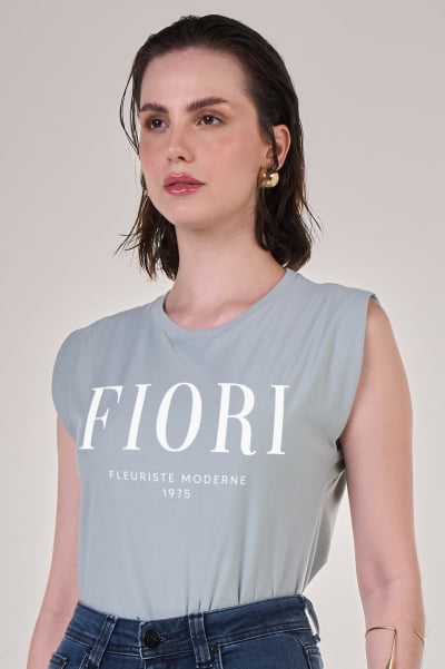 Regata Muscle Tee Azul Claro Fiori